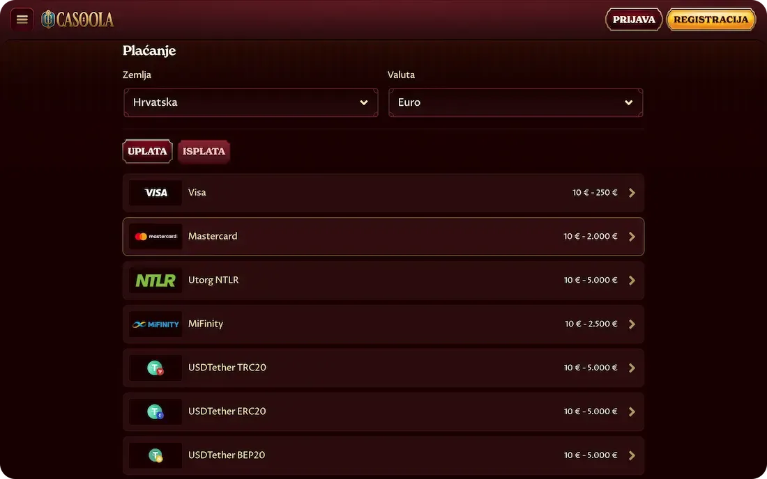 casoola casino uplate